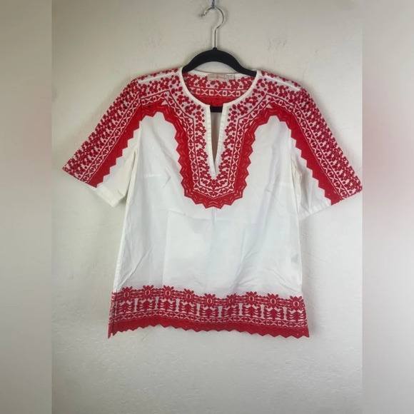 Tory Burch Isla Embroidered Top, size 4 - Picture 3 of 6
